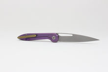 Load image into Gallery viewer, purple and gold knife custom