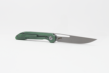 Load image into Gallery viewer, green front flipper knife smoke mini boos blades