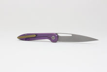 Load image into Gallery viewer, purple and gold knife custom
