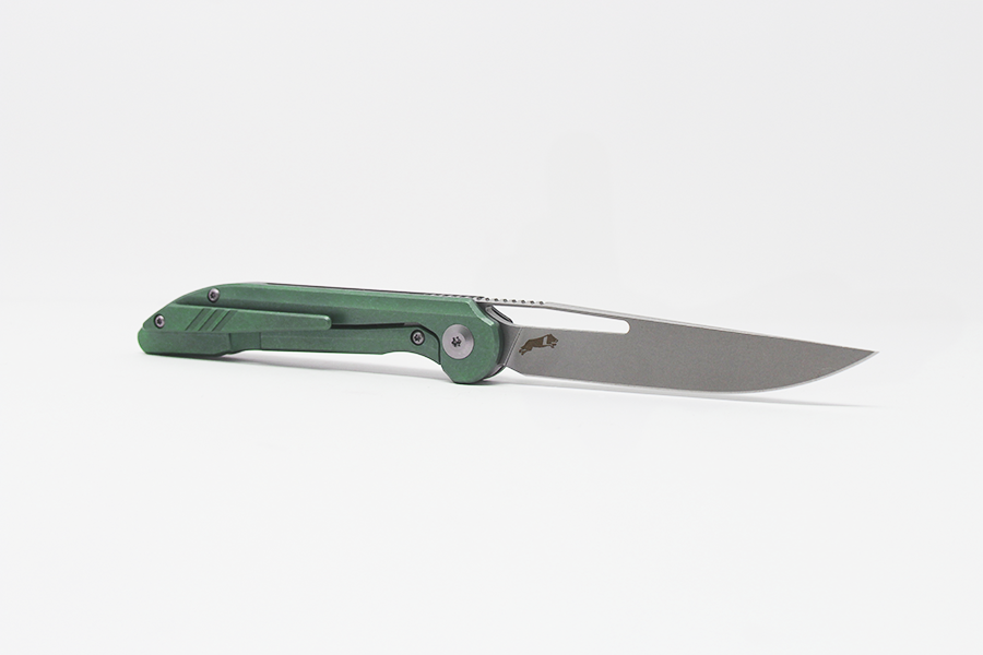 green front flipper knife smoke mini boos blades