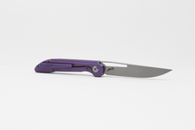 Load image into Gallery viewer, purple front flipper knife smoke mini boos blades
